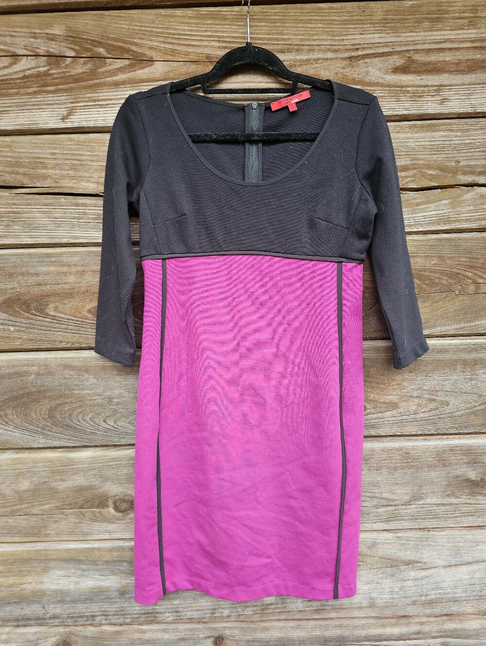 Narciso Rodriguez for Design Nation Colorblock Sheath Dress Pink Black Size M